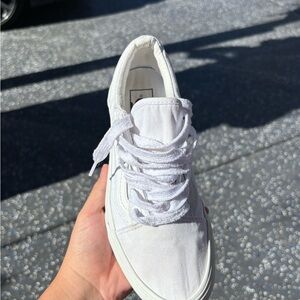 Vans White Canvas Sneakers